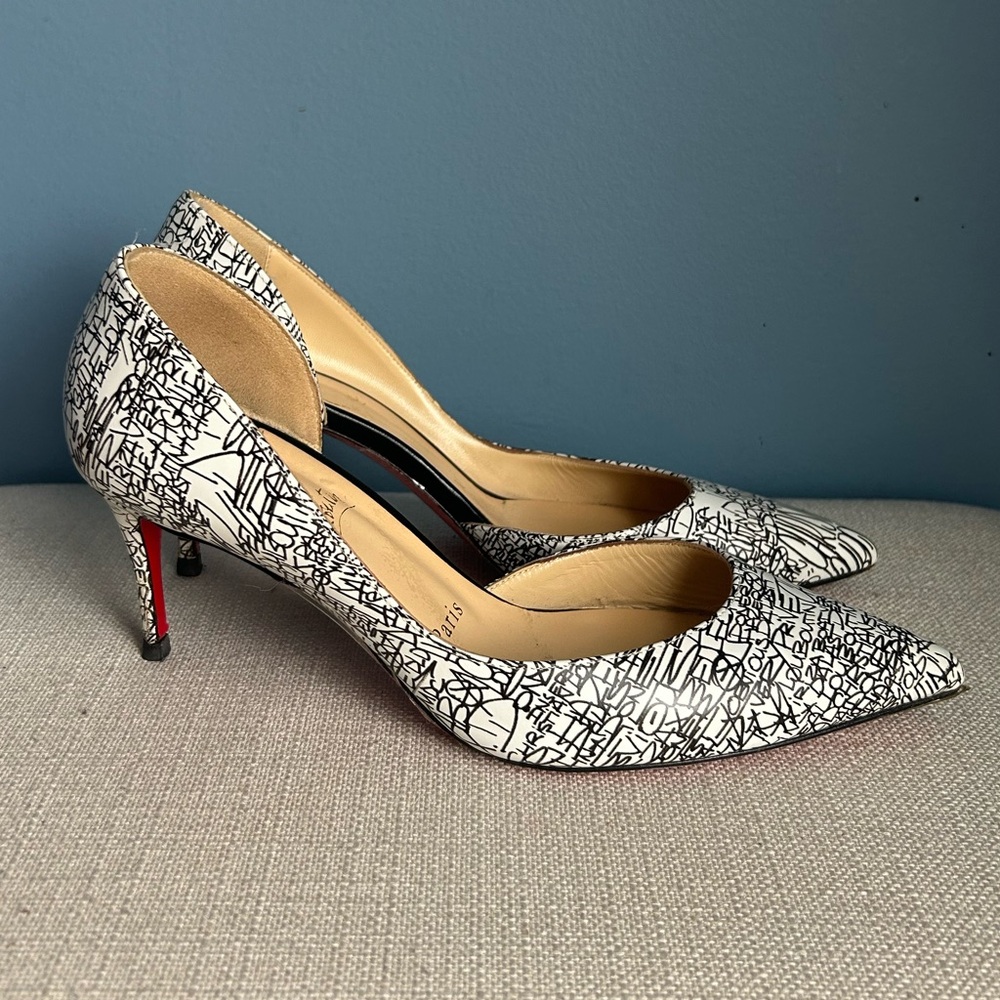 Christian Louboutin Graffiti Iriza 70 D'Orsay Pumps - Picture 3 of 12